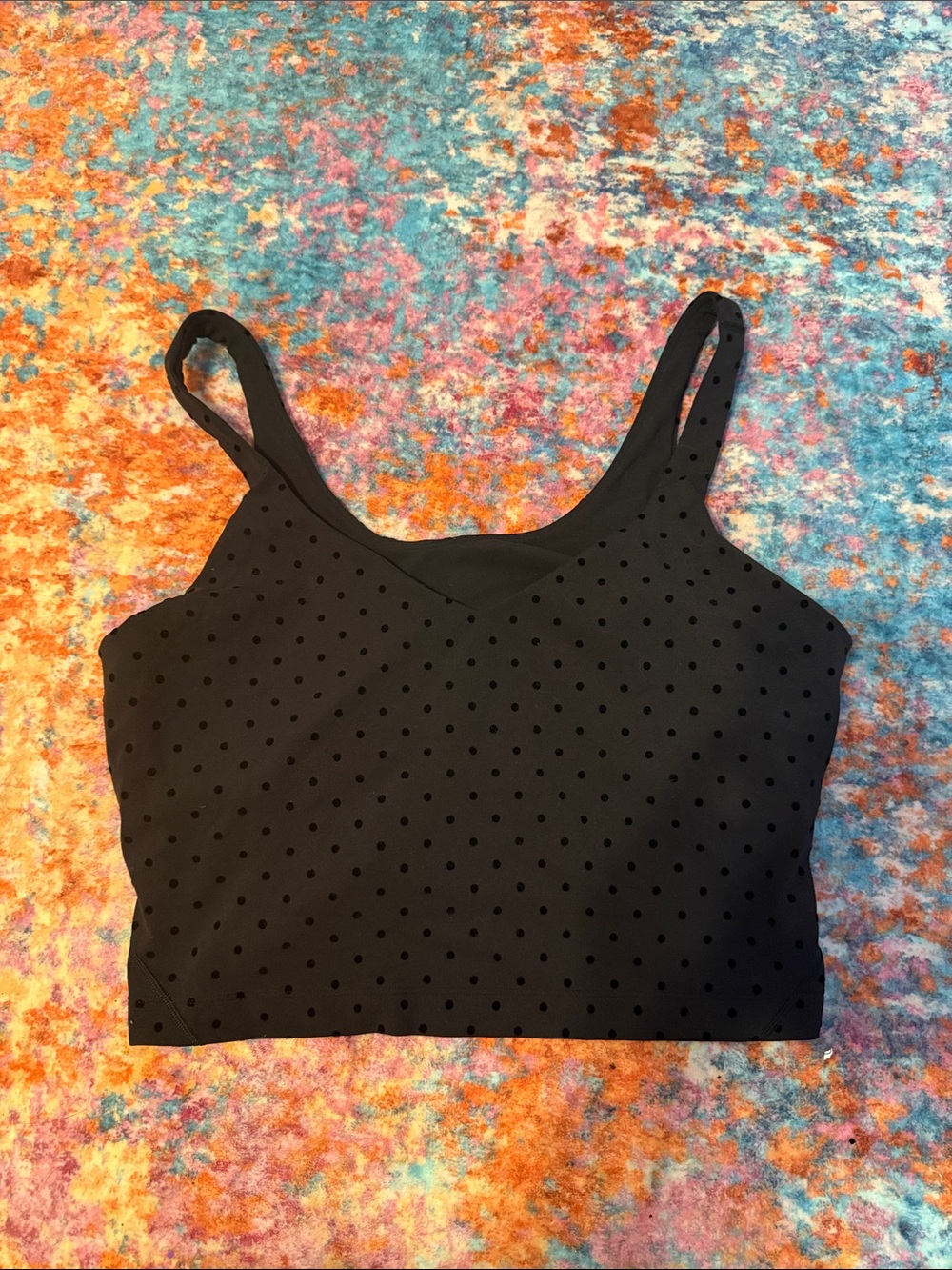 lululemon athletica Black Workout Leggings with Subtle Dot Detail
